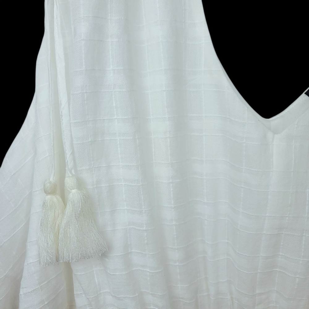 Torrid White Cottage Core, Coastal Cowgirl Babydoll Tank Top - Plus Size 5X - Picture 9 of 16